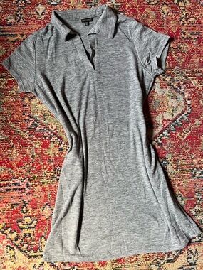 Coco + Carmen Heather Gray Polo Tunic